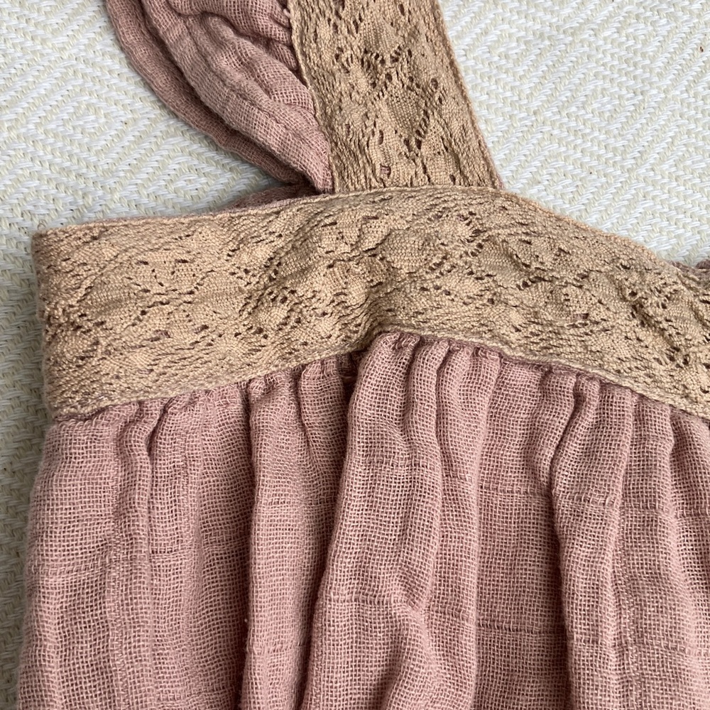 Jamie Kay muslin lace purple mauve ruffle dress 5T 5Y - Picture 4 of 4